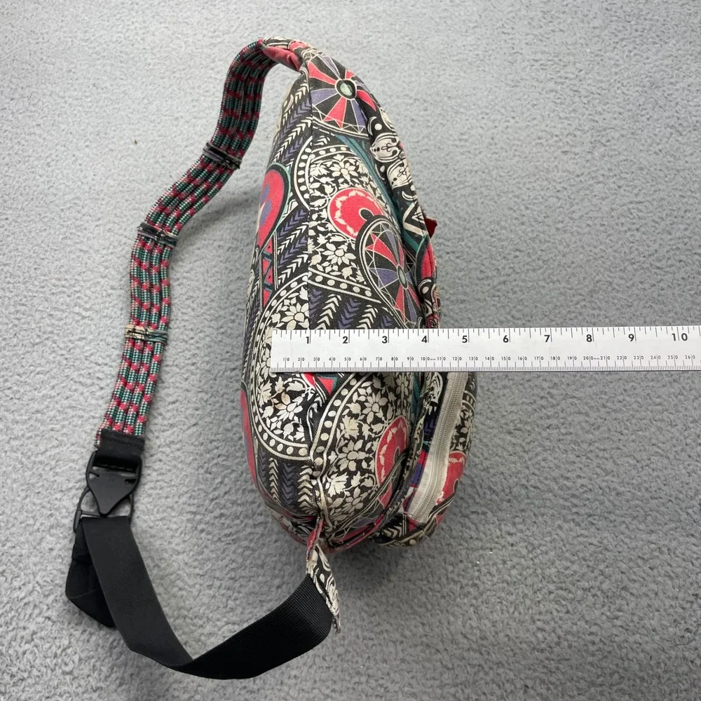 KAVU Rope Bag Crosssbody Multi-Color Mandala Canvas Sling Backpack Outdoor Pack